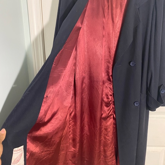 Double breasted Navy wool coat - Picture 5 of 12